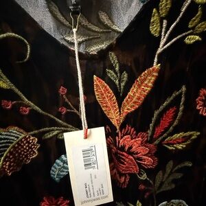 Johnny Was Floral Embroidered Velvet Isabella Dress